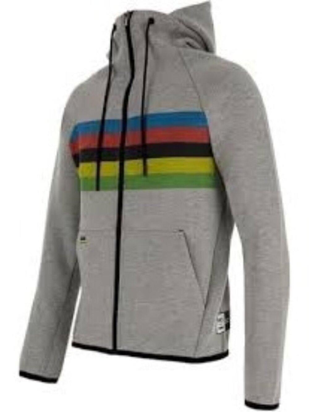 Santini UCI Official IRIDE HOODIE Hooded Sweatshirt Gray, Size XXS